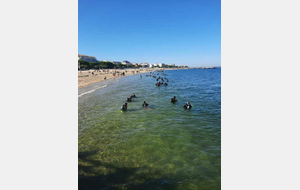 Le site de plongée vue de la jetée d'Eyrac